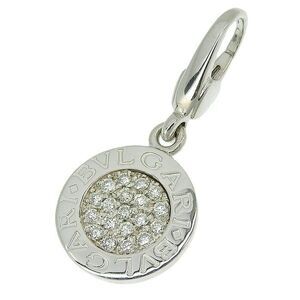 Bvlgari Diamond Pendant Top 18K White Gold 750 White Gold Diamond Charm